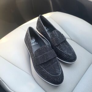 Vince Camuto Rhinestone Womens  Loafers 8M Flats Slip On Dress Casual